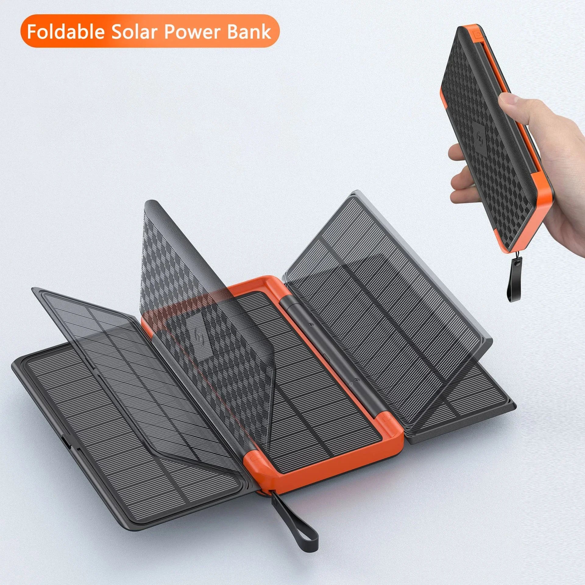 Solar Powerbank 20000mAh mit Qi Wireless Funktion