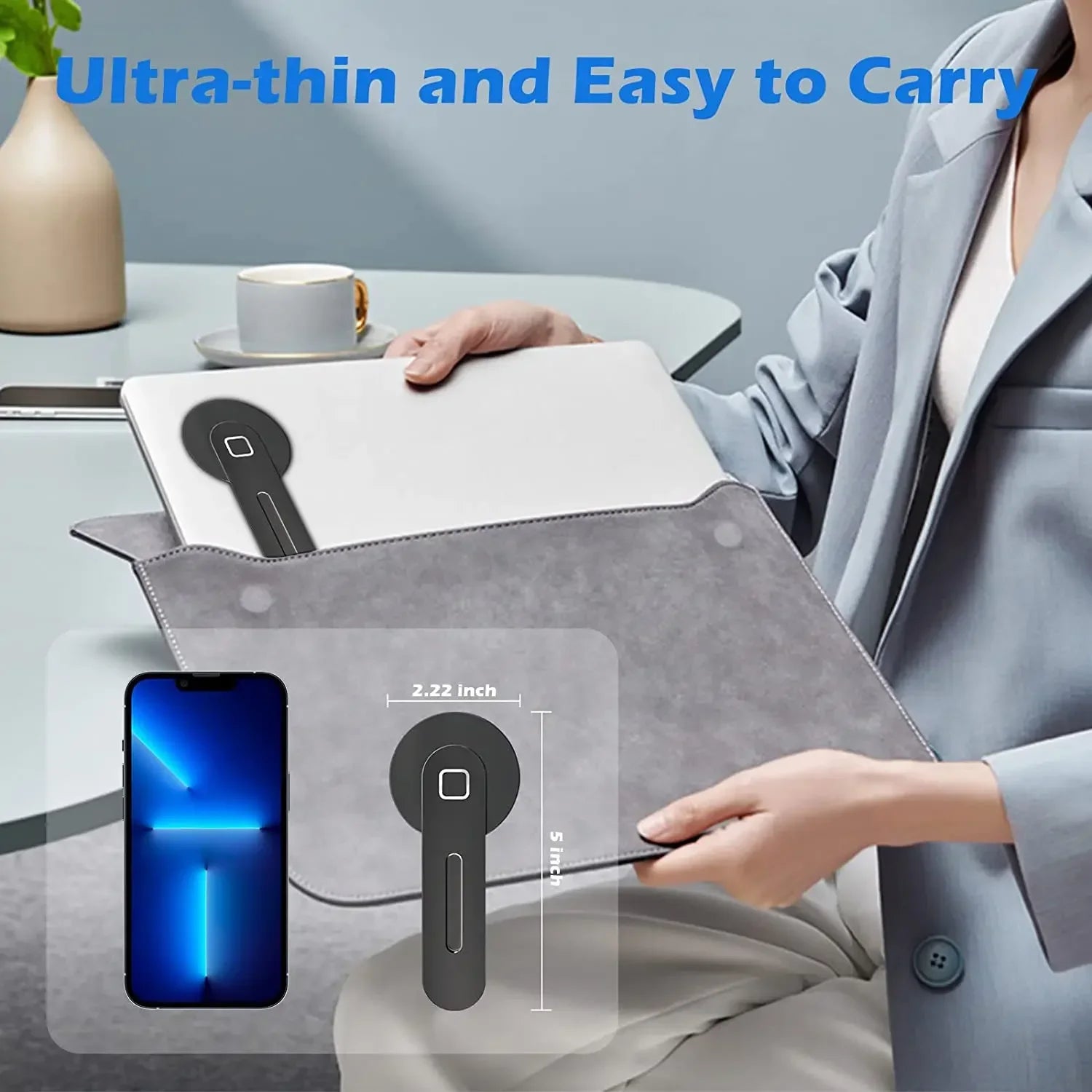 Magnetic laptop and mobile phone holder 2024