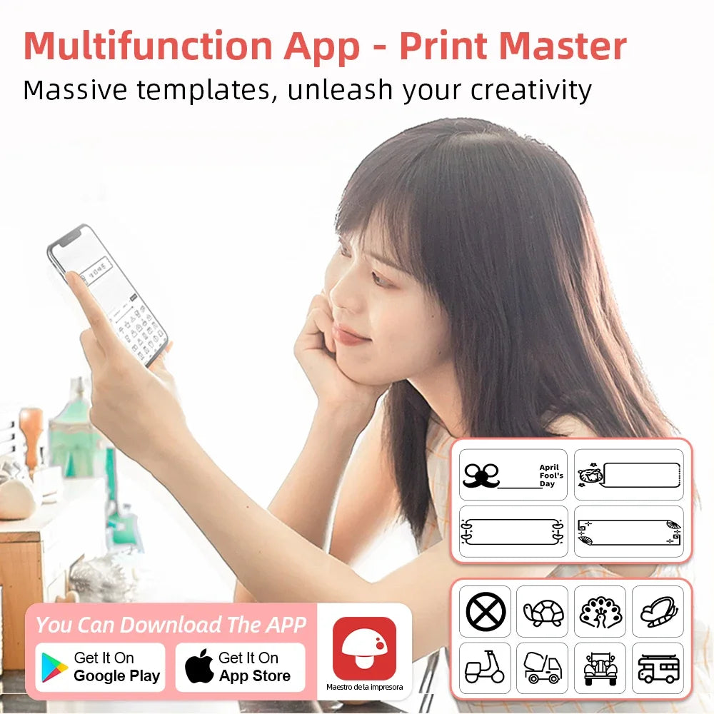 Phomemo D30 Mini Wireless Thermal Label Printer