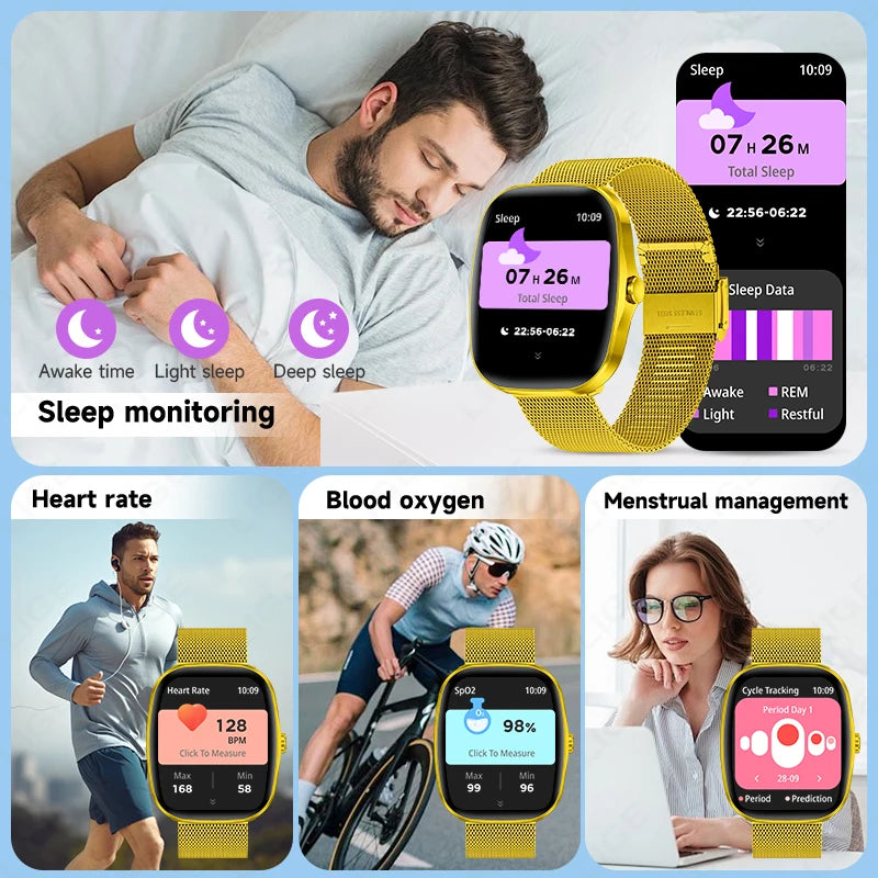 Elegante Smartwatch mit HD Touch & Herzfrequenz