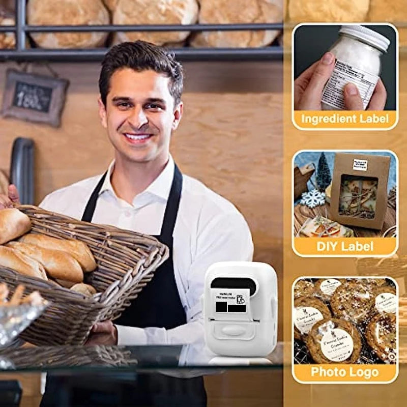 Marklife Mini Etikettendrucker Bluetooth Tintenlos Büro