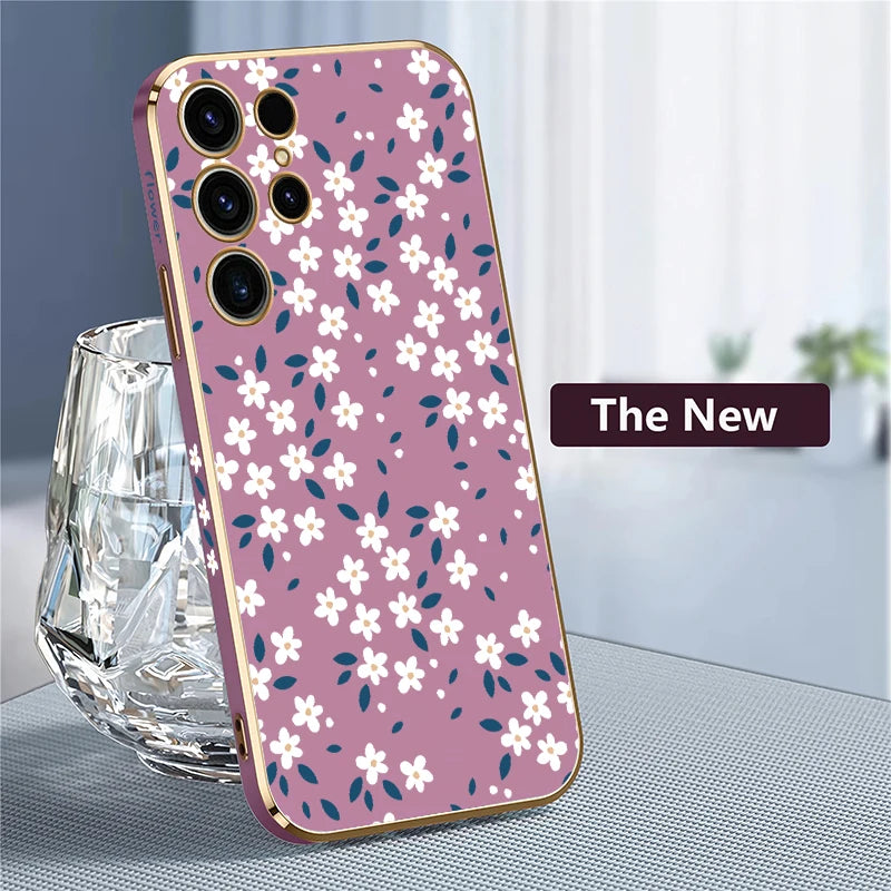Stylische Blüten Hülle für Samsung Galaxy S25 Ultra