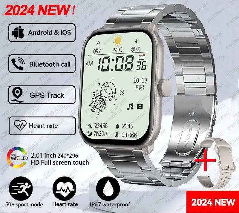 Moderne Sport-Smartwatch mit AMOLED und GPS 2025