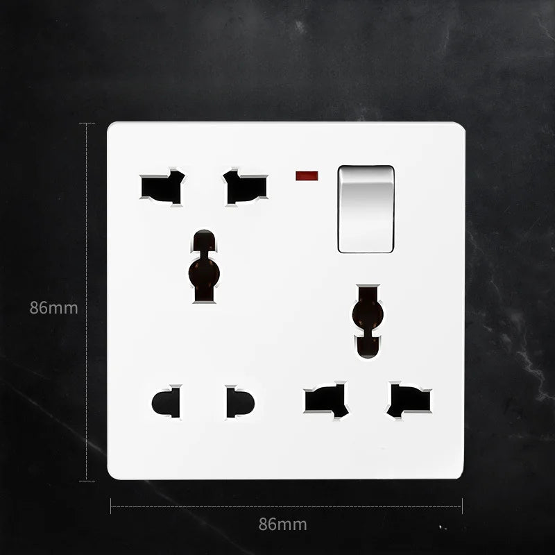UK 8-hole high-performance wall socket for kitchens, 13A