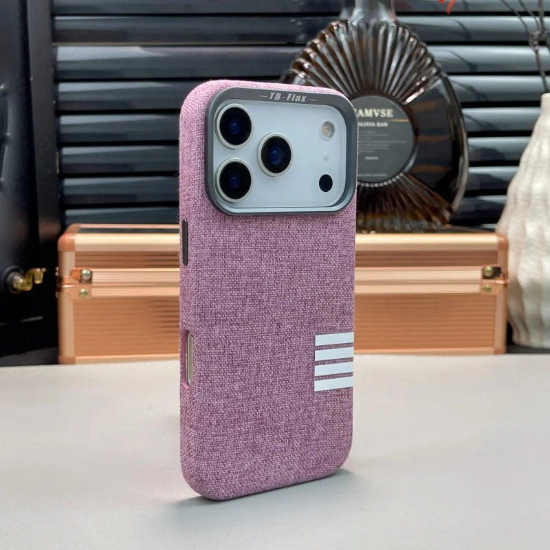 MagSafe Flachs Gewebe Hülle für iPhone 17 Pro Max