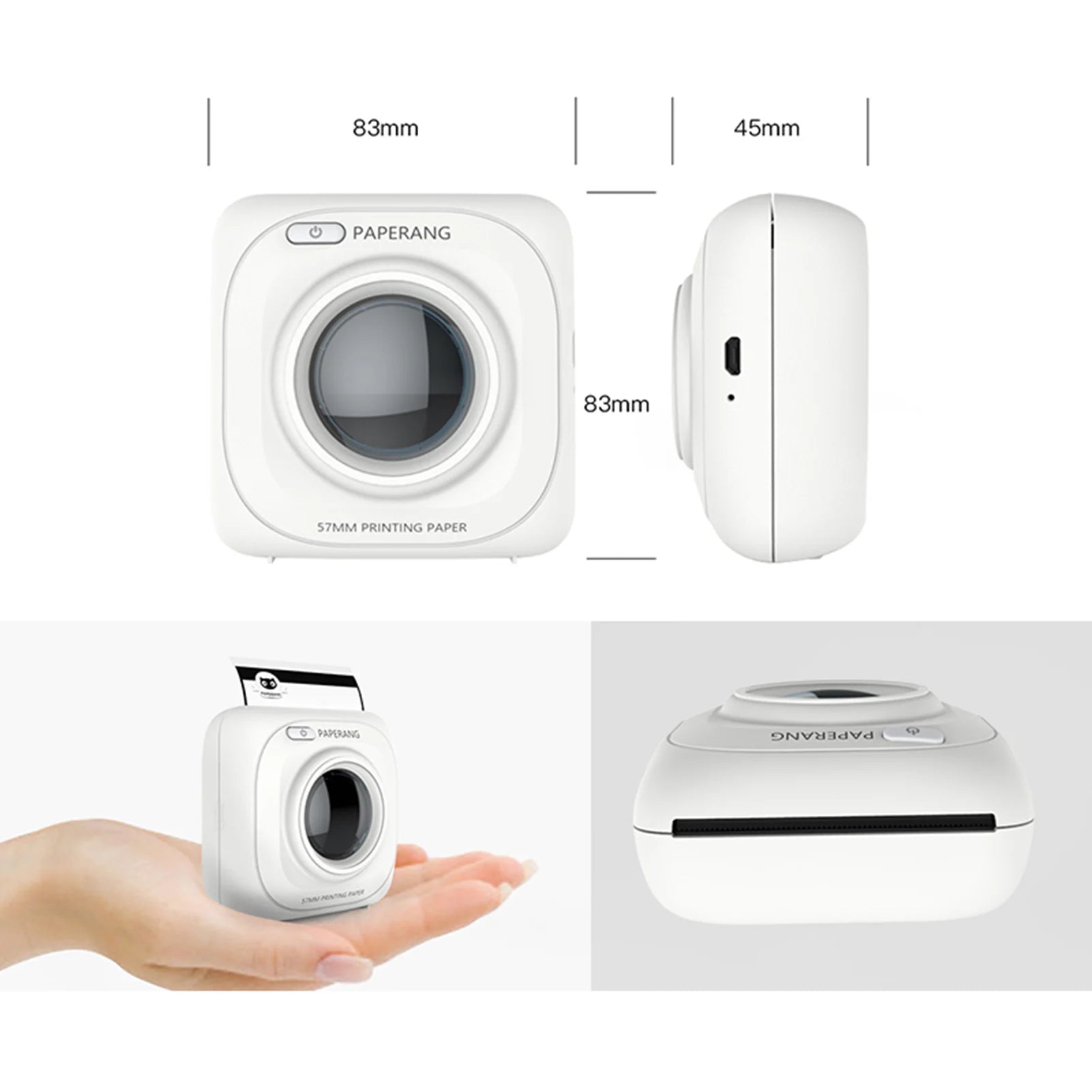 Mini Bluetooth Fotodrucker PAPERANG P1 mobil