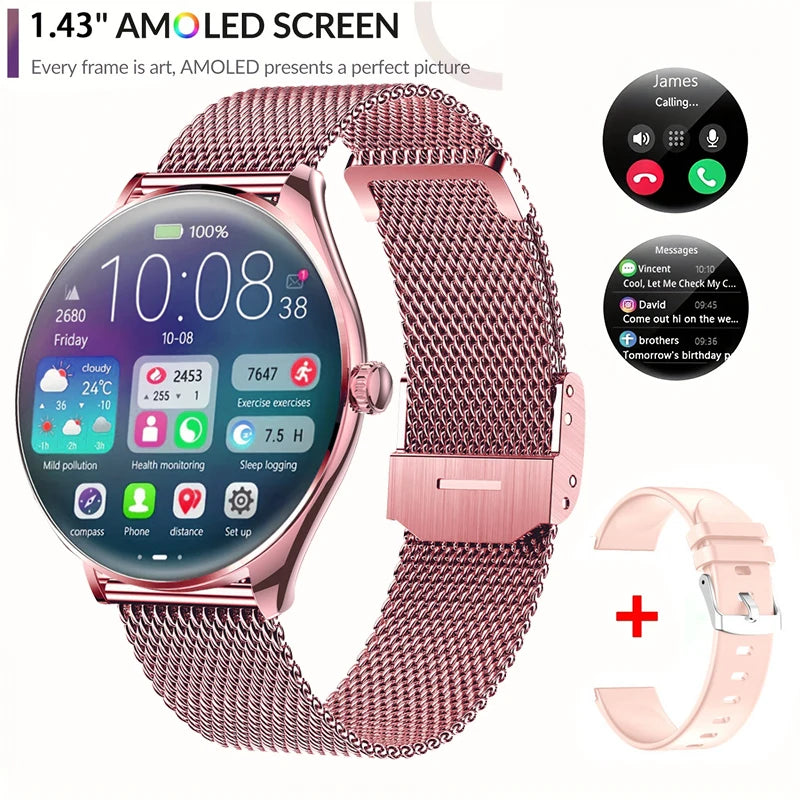 Ultra-thin smartwatch with 1.43" AMOLED HD display