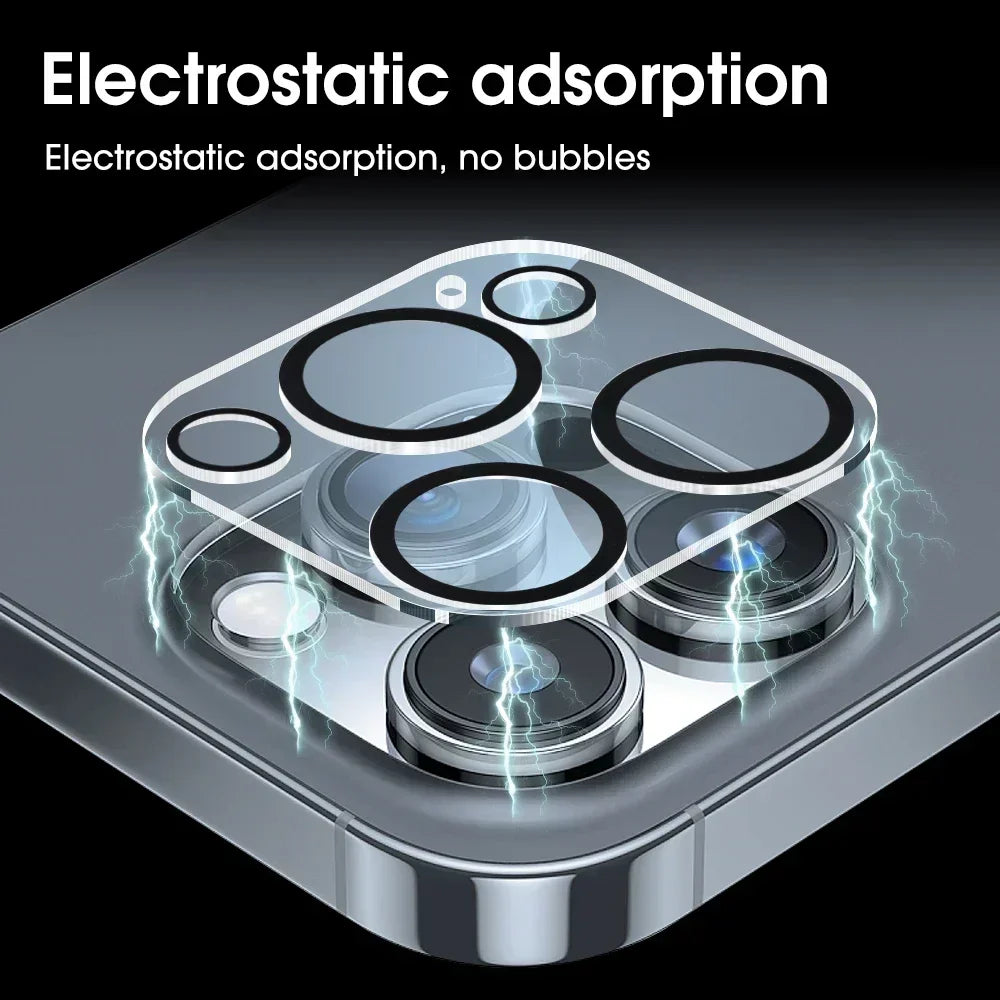 1 à 5 pièces de verre de protection pour appareil photo iPhone