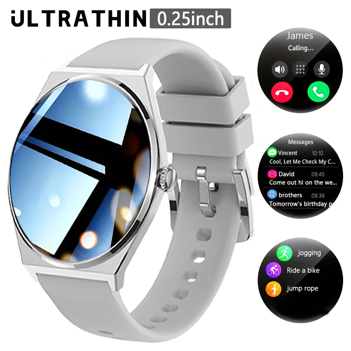 Ultra dünne Smartwatch 1,43" AMOLED HD Display