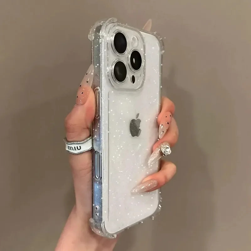 Glitzer Hülle für iPhone 17 Pro Max Transparent TPU