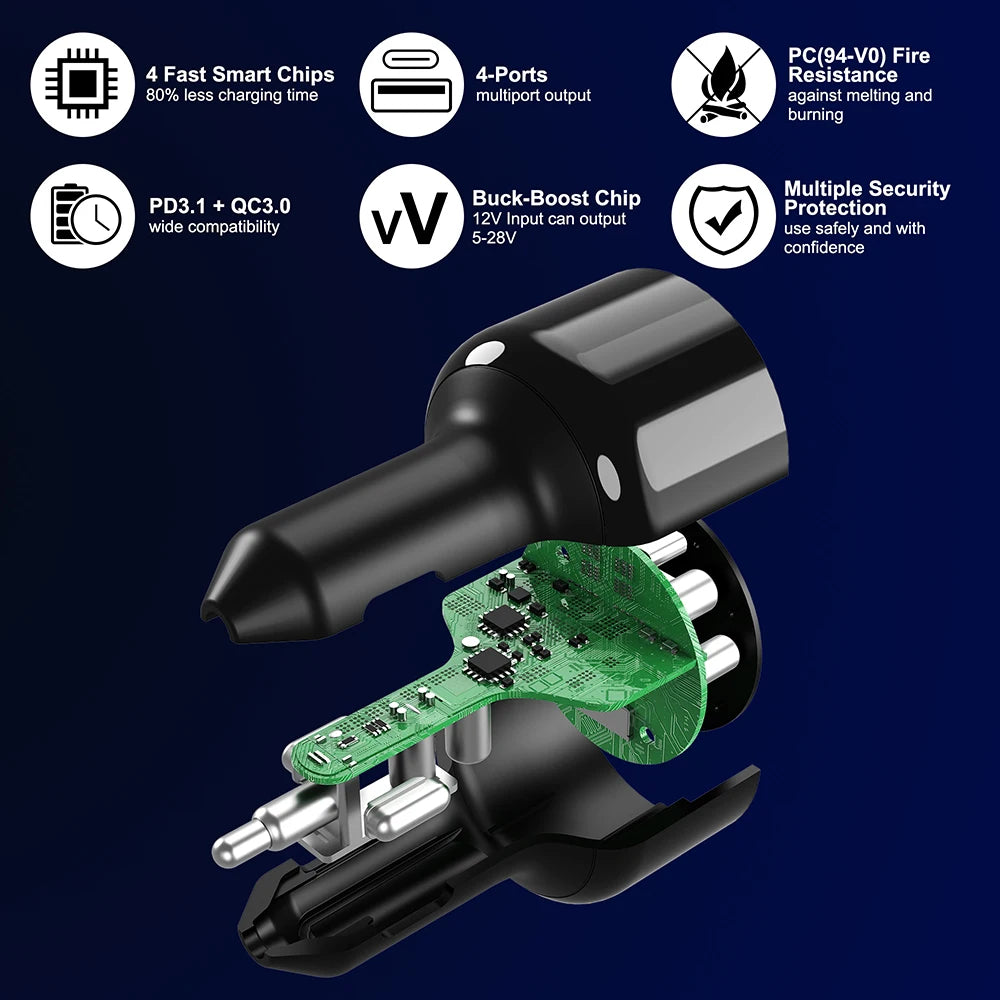 Ubigbuy 240W PD 3.1 Autoladegerät USB-C