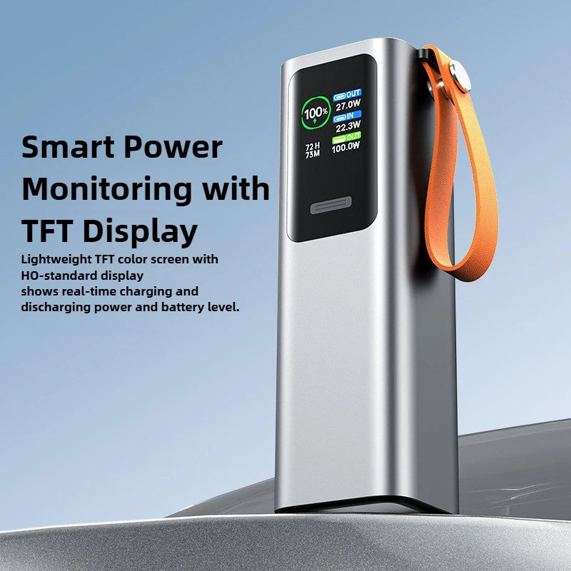 30000mAh Powerbank 100W PD Schnellladung TFT Display