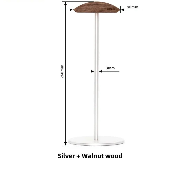 Kopfhörer Halter Walnuss Minimalistisch – Design Headset Ständer aus Holz