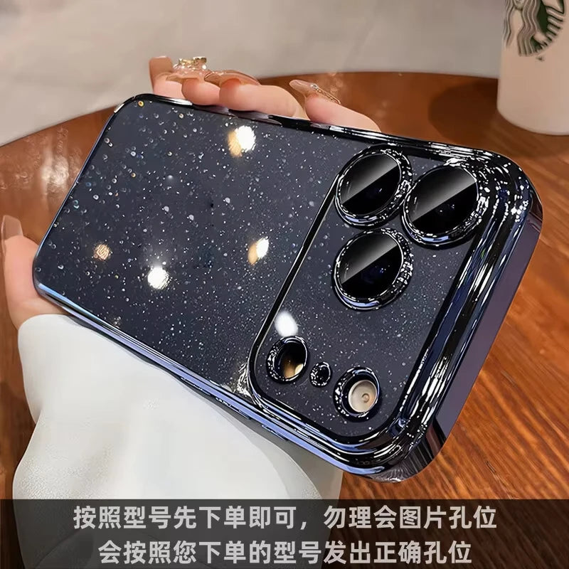 Transparente Glitzer-Schutz-Hülle für iPhone 17 Pro Max