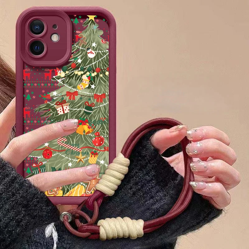 Weihnachtsbaum Handkette Hülle für Samsung S25