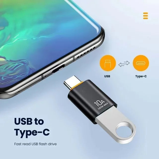 USB-A zu USB-C OTG Adapter 10A/6A