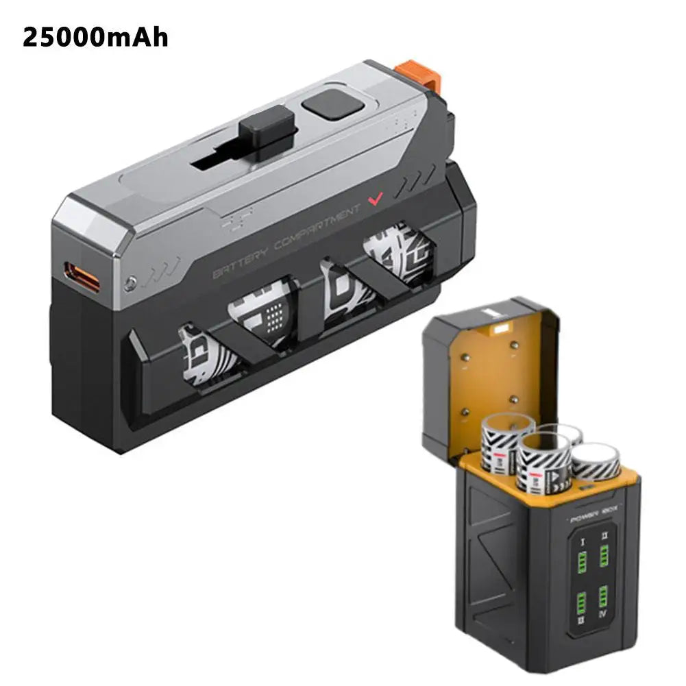 25000mAh Mini Power Bank with Replaceable Battery & Charger