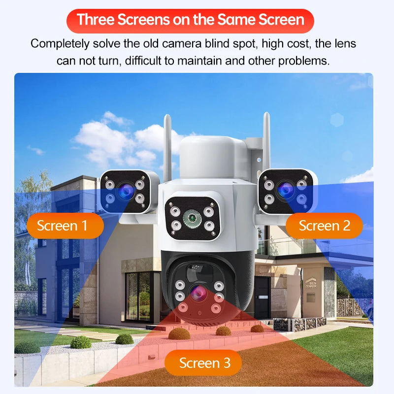 12MP Solar WiFi Surveillance Camera with PTZ & 6K
