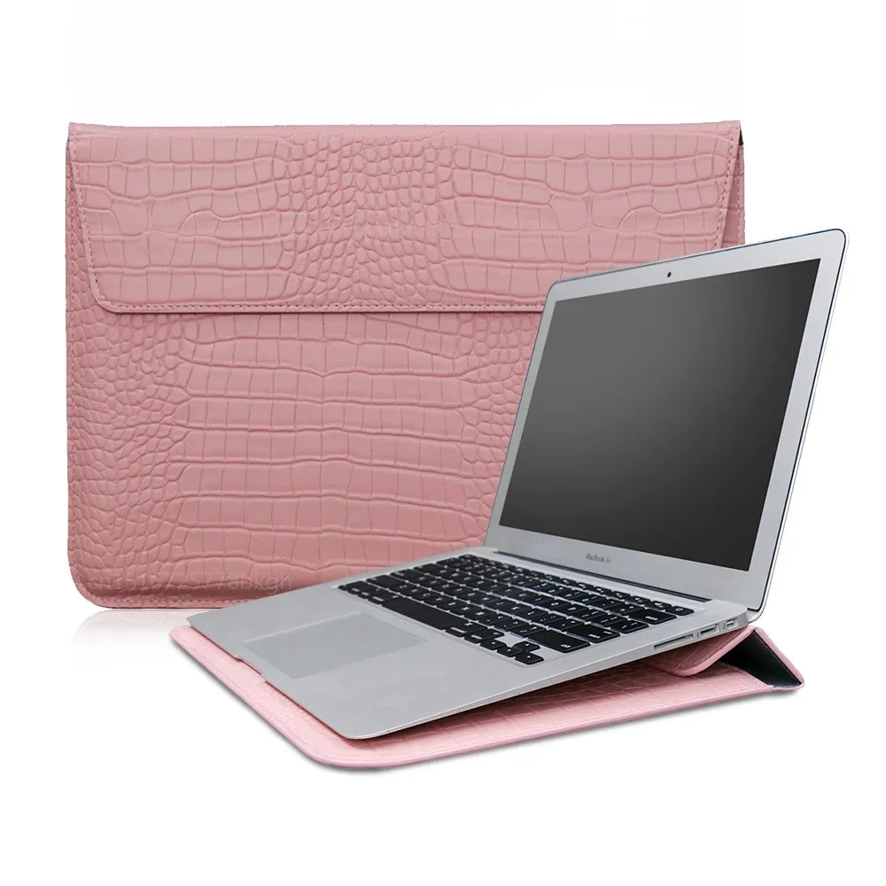 Krokodil-Leder Laptop Sleeve MacBook
