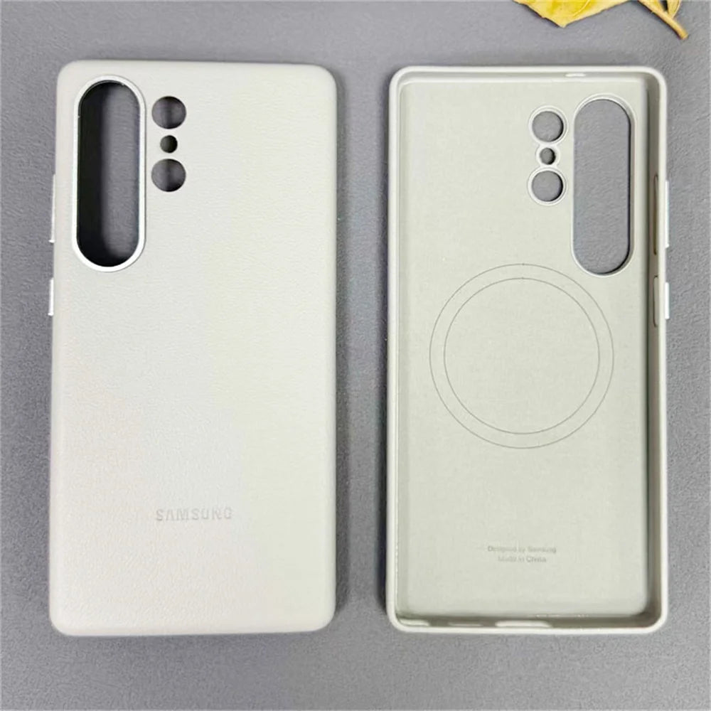 Lederhülle für Samsung S25 Ultra Magnetisch Qi