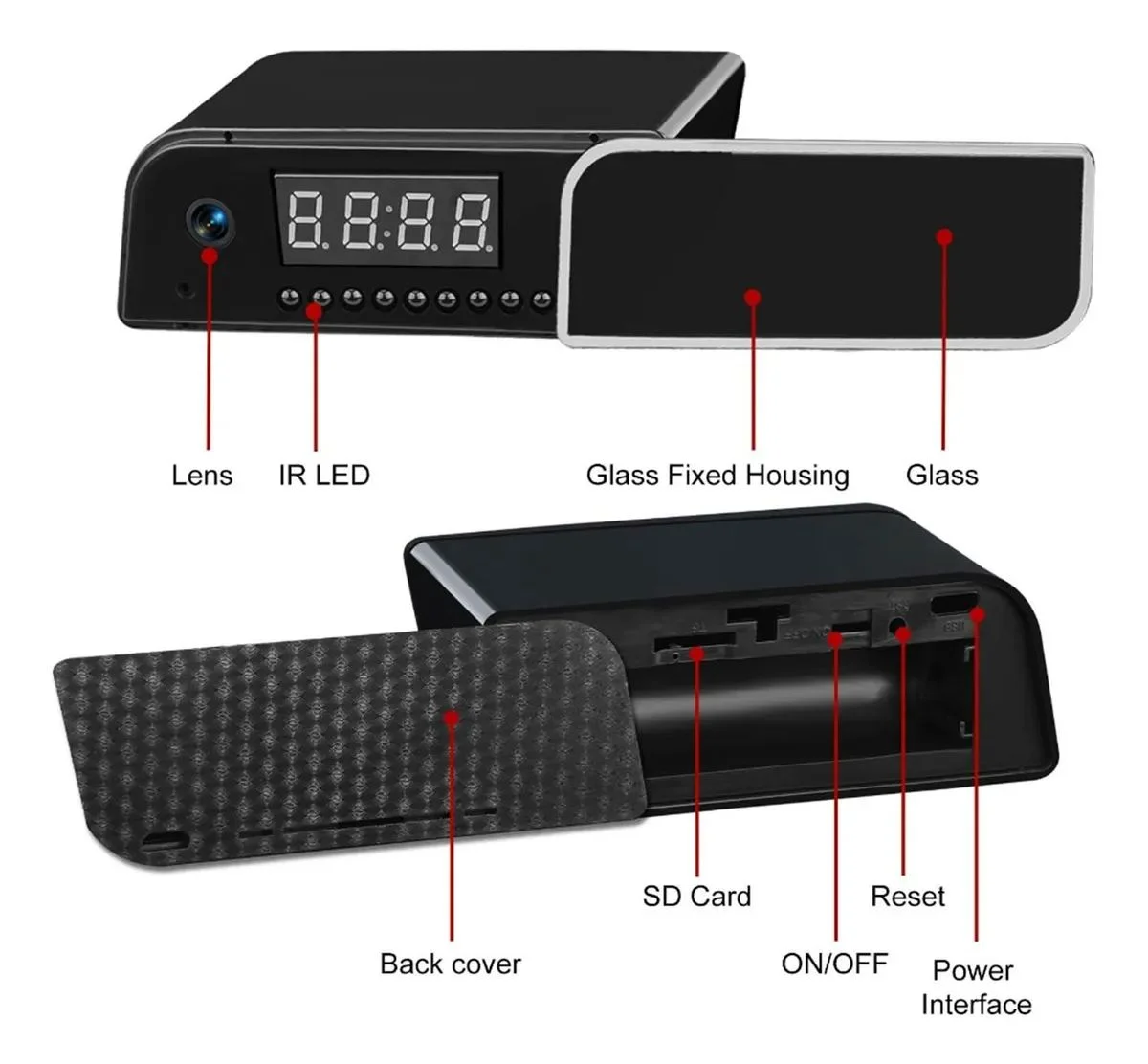 4K Mini Clock Camera with WiFi and Night Vision