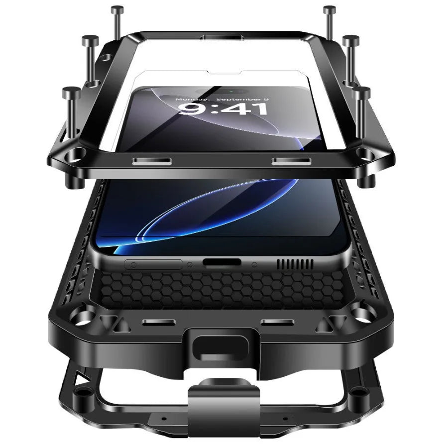 Metall Dual Layer Schrauben Bumper Hülle für iPhone 17