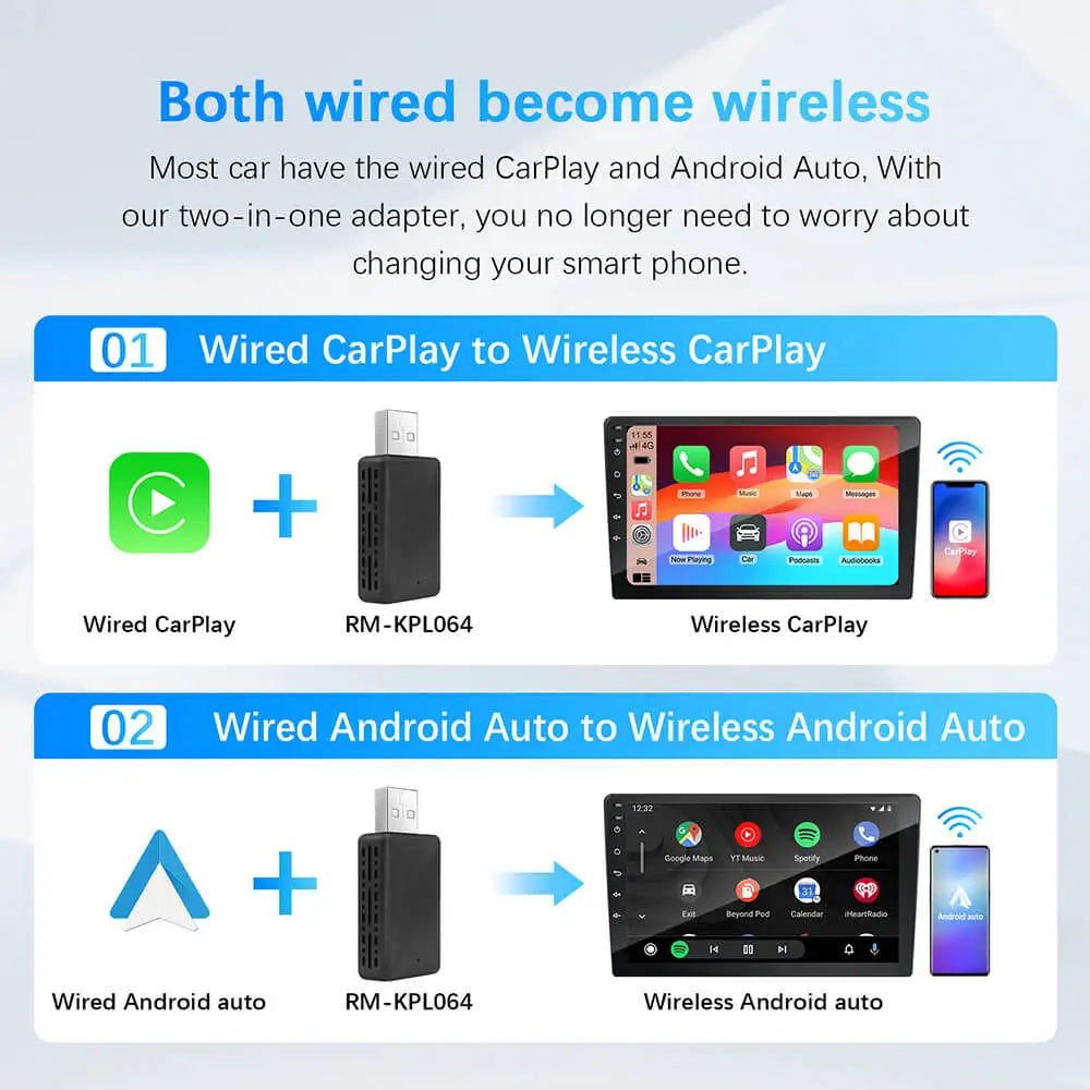 Kabelloser CarPlay Android Auto Adapter Mini