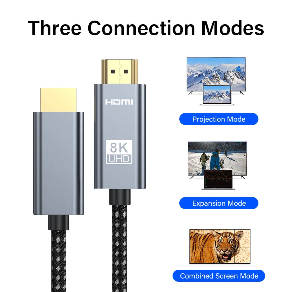 8K HDMI 2.1 Kabel 48Gbps 4K120Hz Ultra High Speed