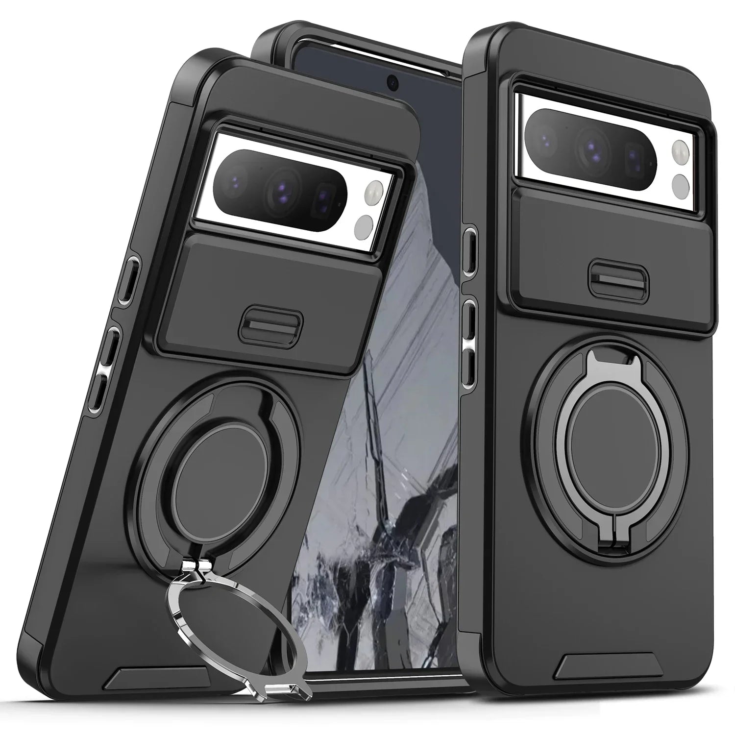 Hybrid case with ring and camera protection