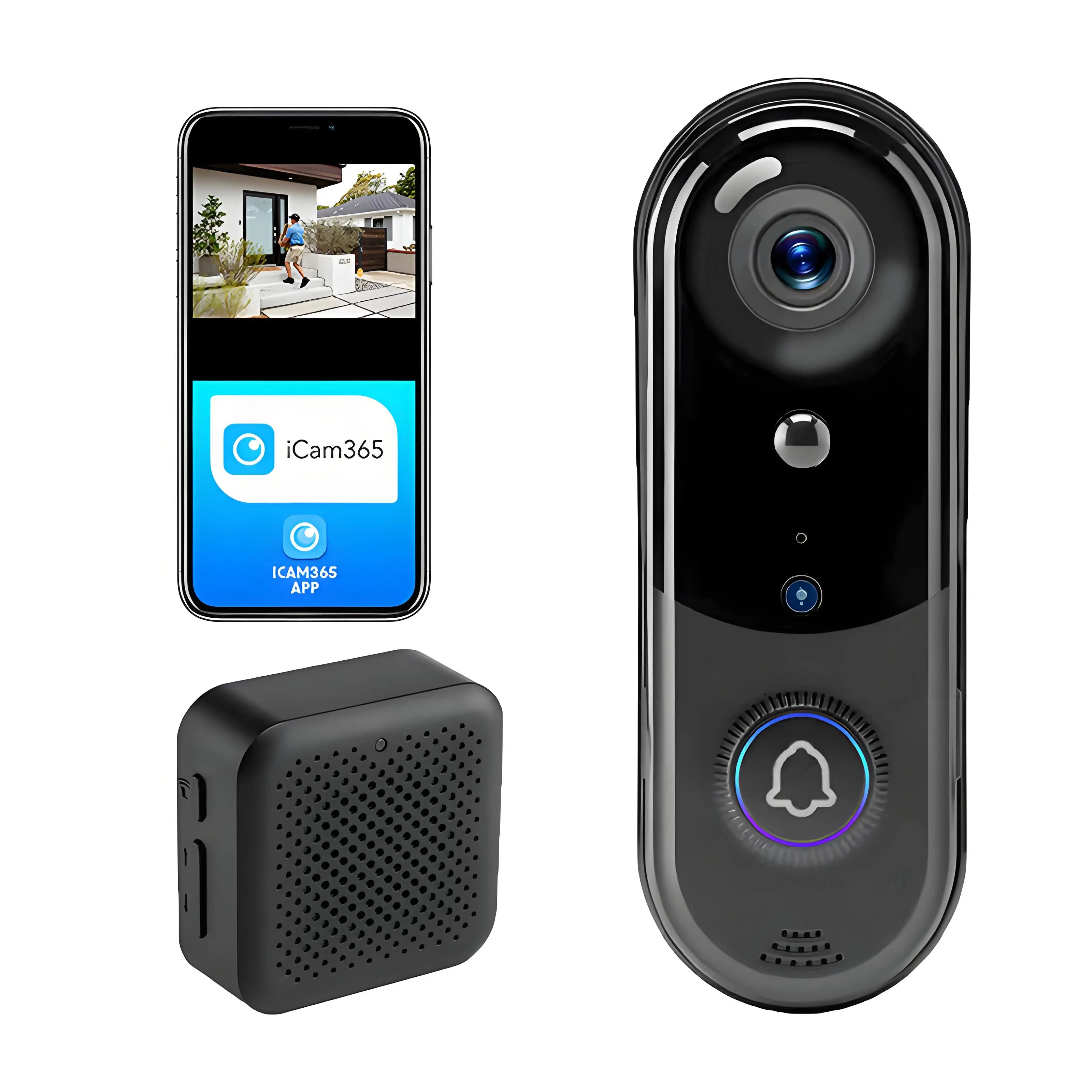 Batteriebetriebene 1080P WLAN Video-Türklingel IP65