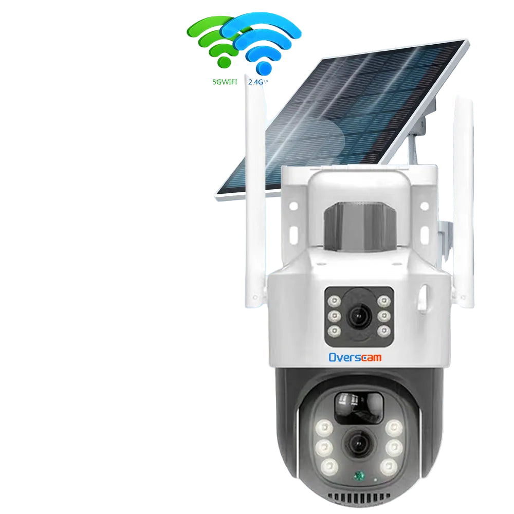 4K Dual-Screen PTZ WLAN Solarkamera mit PIR Sensor