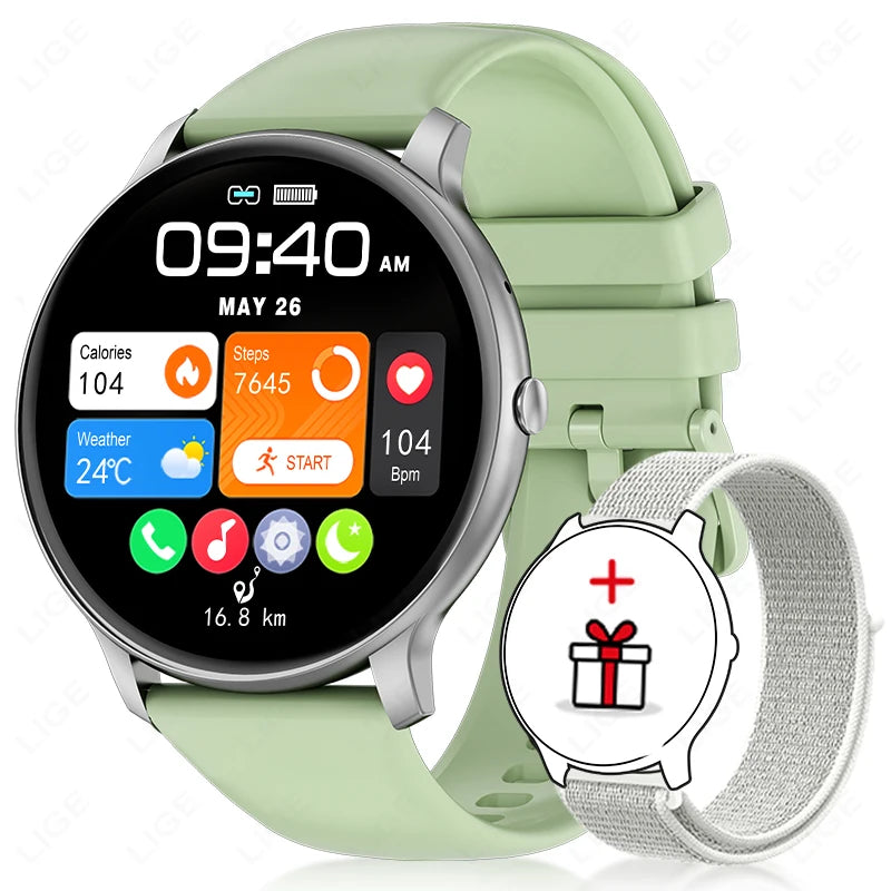 LIGE 2025 Smartwatch mit Bluetooth-Anruf & Fitnessfunktionen