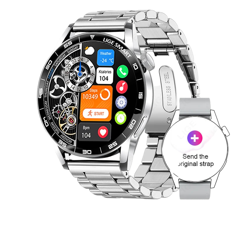 Full Touch Smartwatch mit AI Sprachassistent & Bluetooth