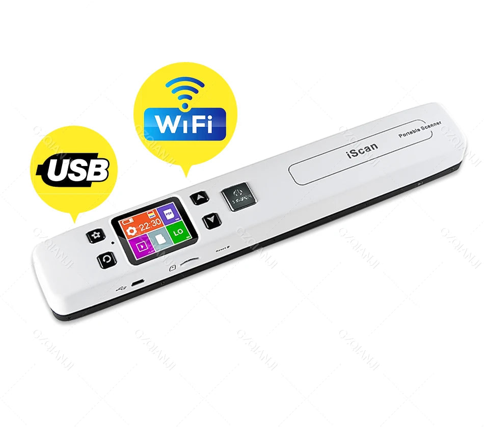 Kabelloser Mini A4 Dokumentenscanner mit TF Karte