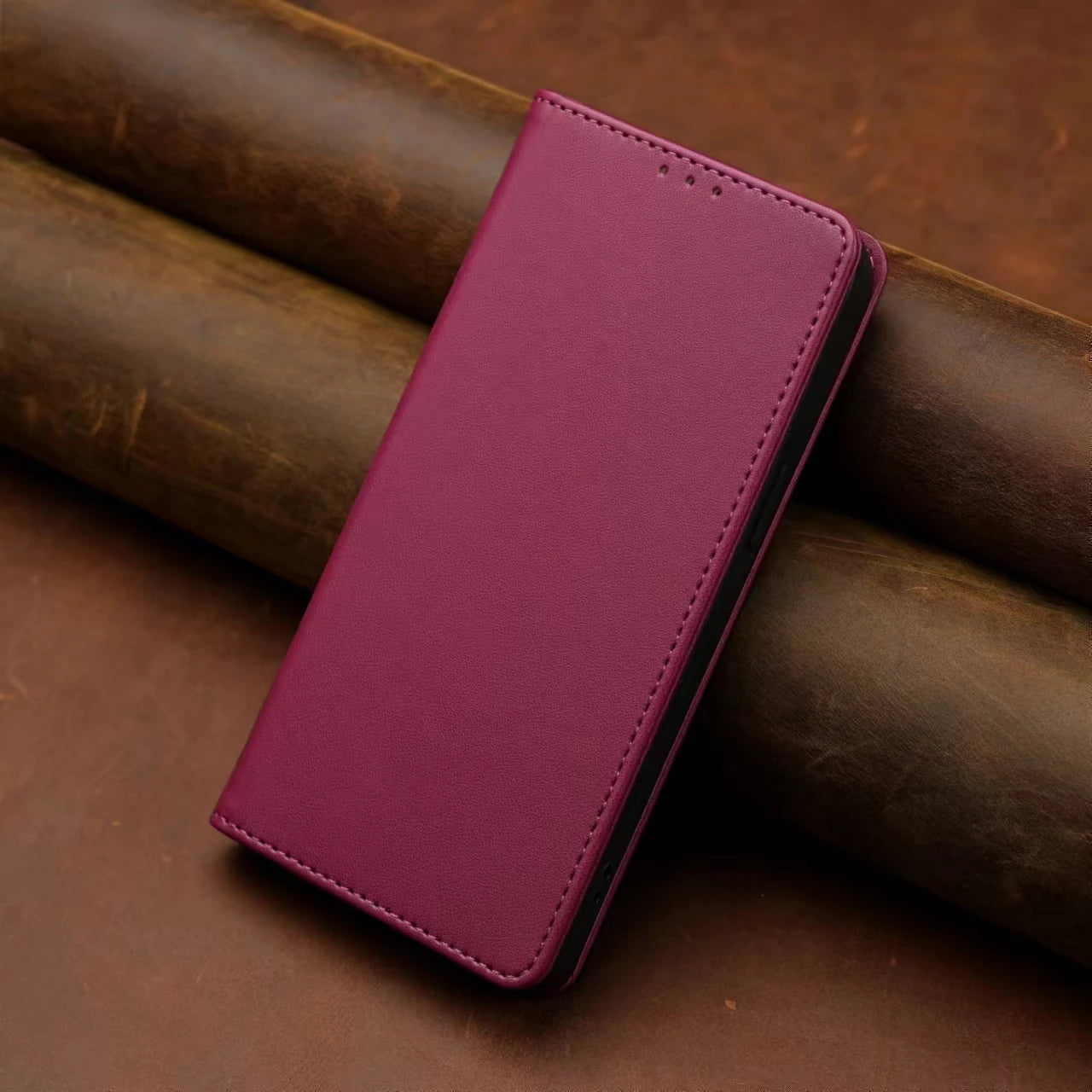 Étui en cuir de luxe avec fente pour carte Xiaomi