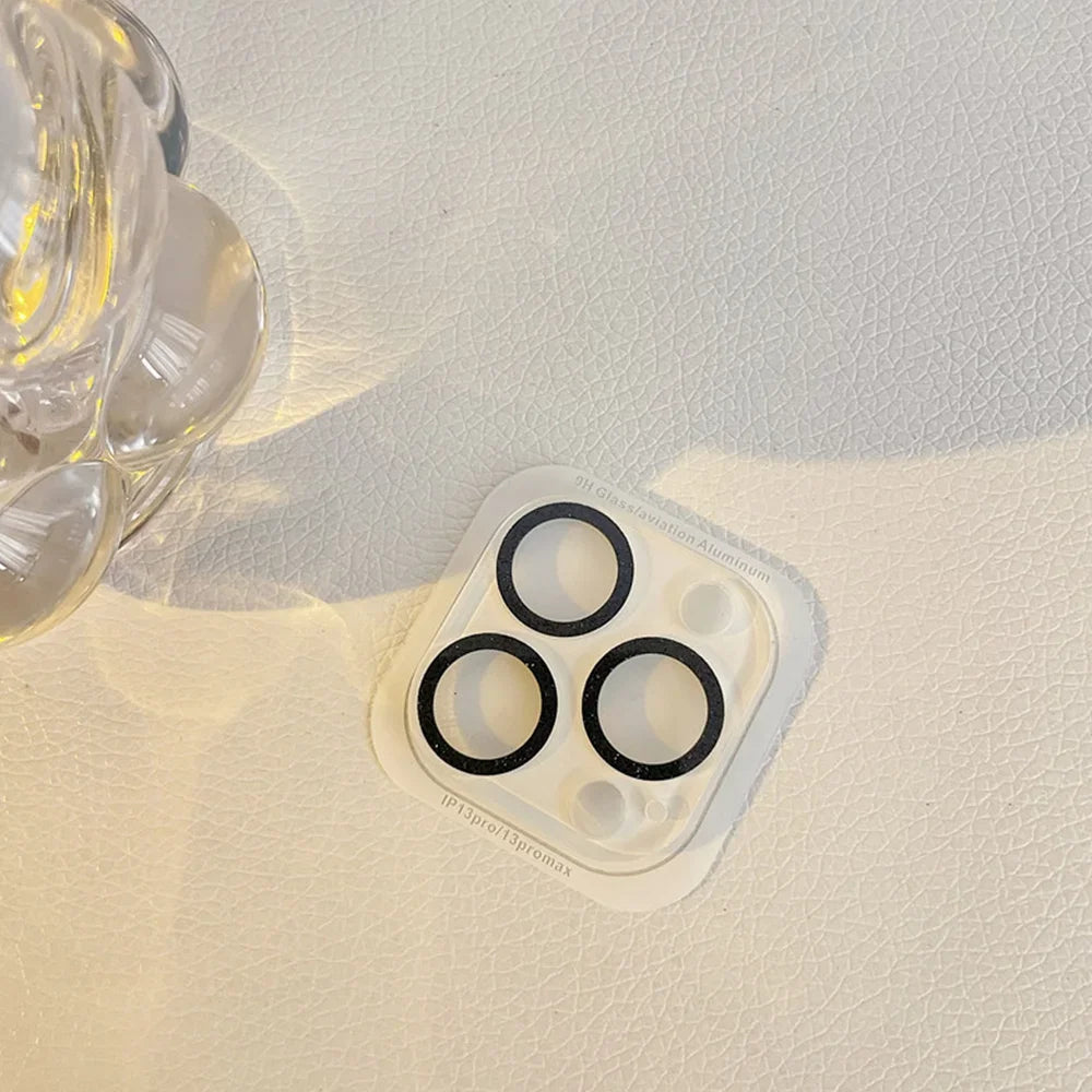 Glitter camera lens protector for iPhone