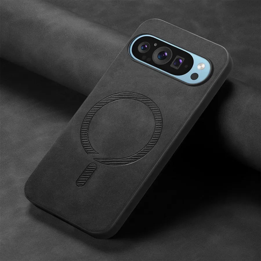 Luxus Leder Hülle Pixel 9 Pro Magsafe