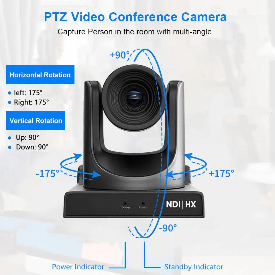 KI-PTZ-Konferenzkamera mit HDMI/USB/POE