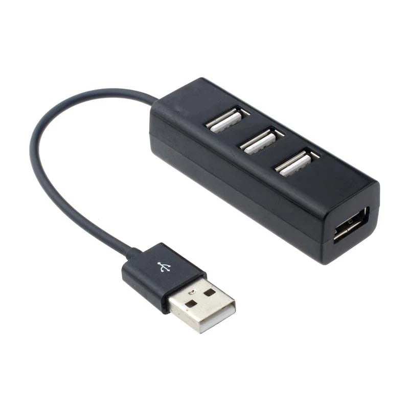 Mini 4-Port USB 2.0 Hub Adapter