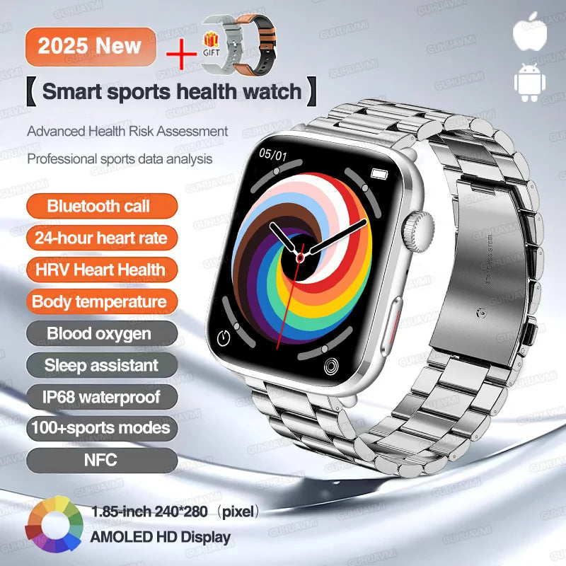 Classic Smartwatch 2025 Men Women GPS NFC AMOLED
