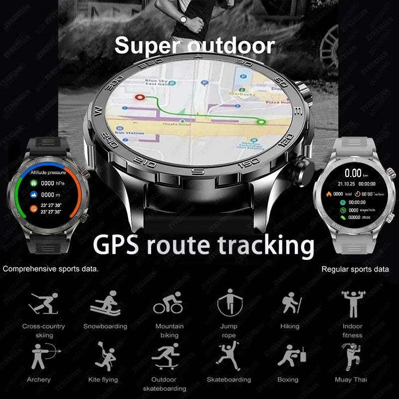 Sports Smartwatch 2025 with GPS, NFC & AMOLED display