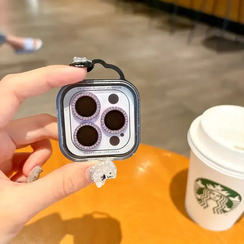 Diamond camera lens protector for iPhone 17 series