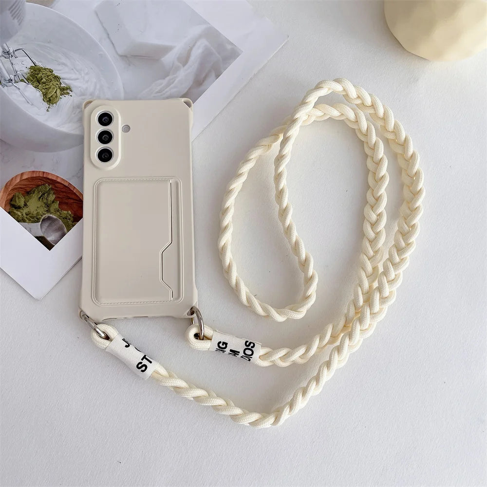 Braided Crossbody Lanyard for Samsung Galaxy