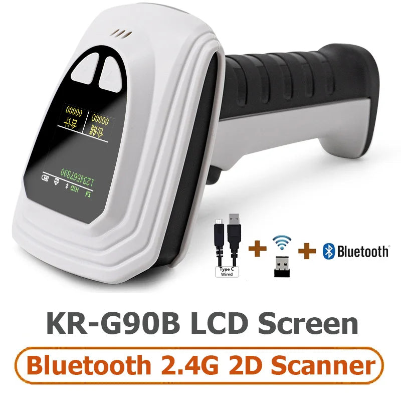 Tragbarer 2D Bluetooth Barcode-Scanner mit LCD