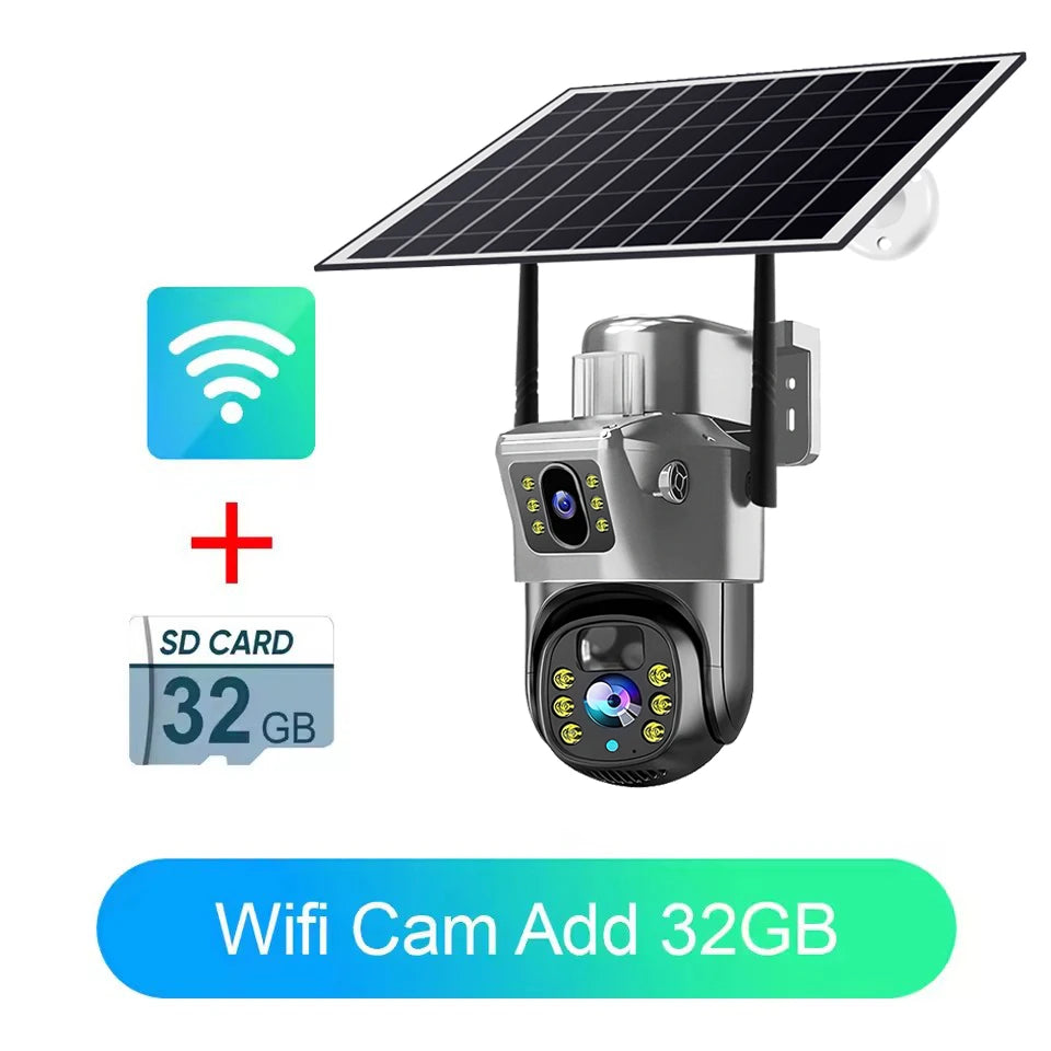 WLAN Dual-Linsen Kamera 4G Solar Nachtsicht Outdoor