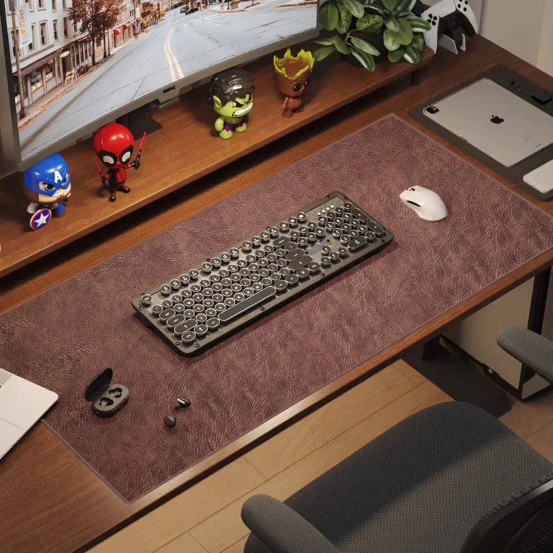 Retro XL Mauspad wasserfest PU Wildleder