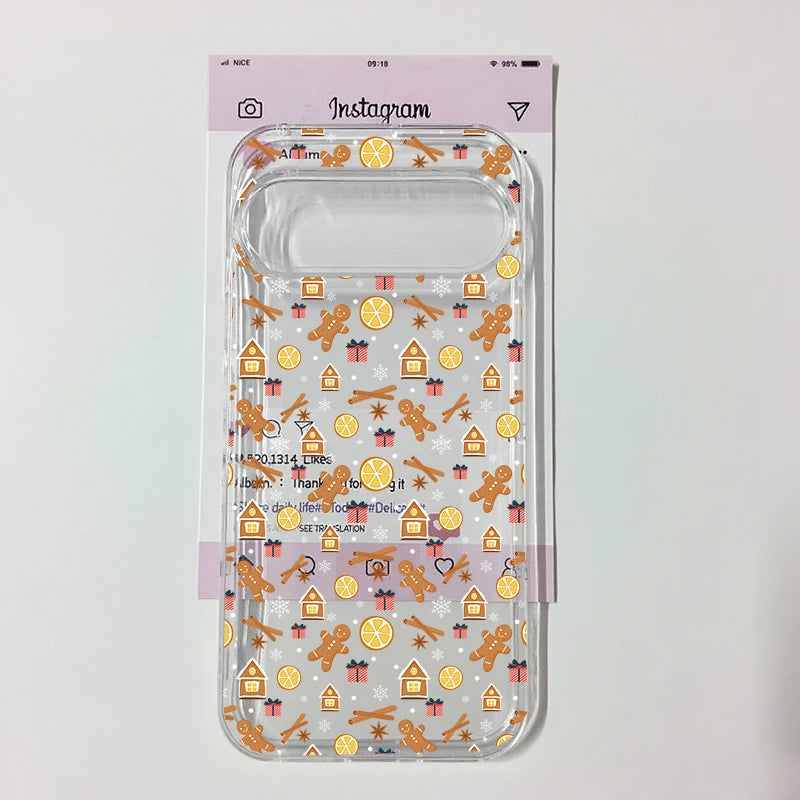 Weiche Weihnachtsmann Silikonhülle für Google Pixel 8 8 Pro 9 9 Pro 10 10 Pro transparent leicht kratzfest staubdicht