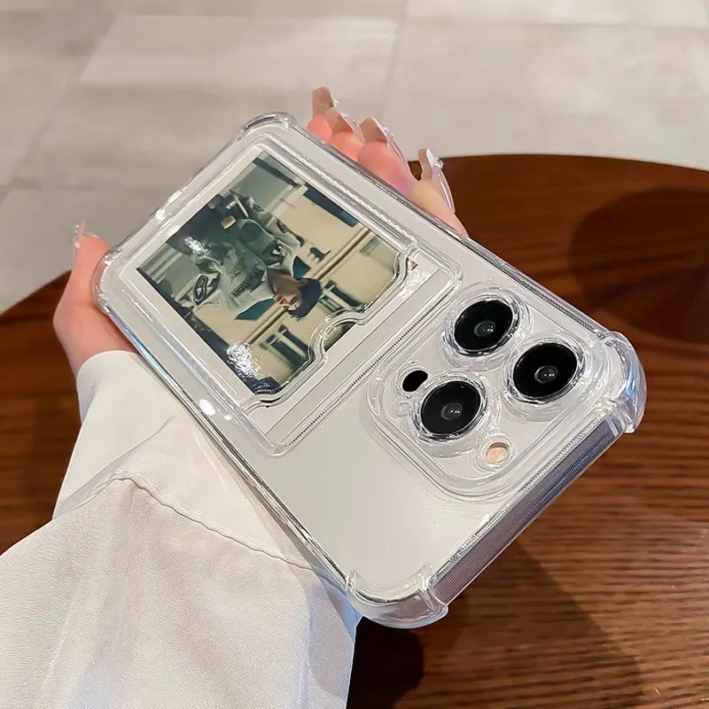 Porte-cartes transparent pour iPhone