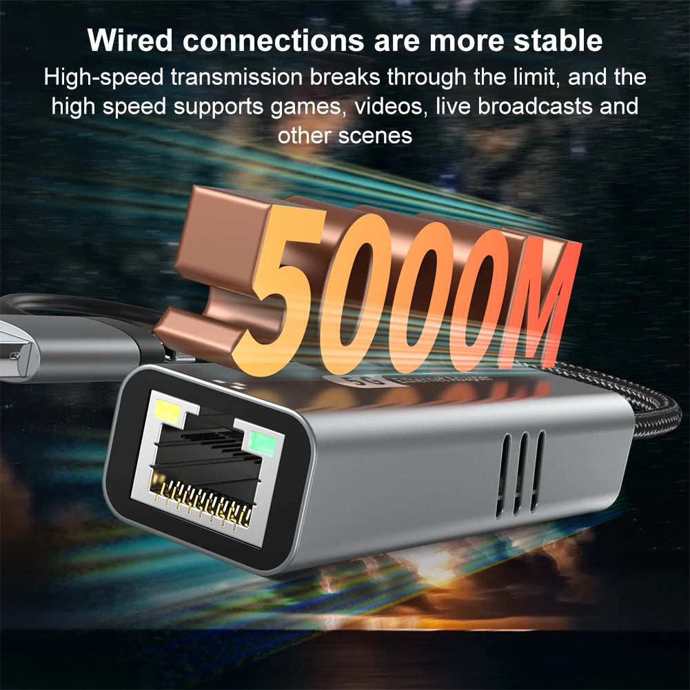 USB-C auf RJ45 5Gbps Netzwerkadapter