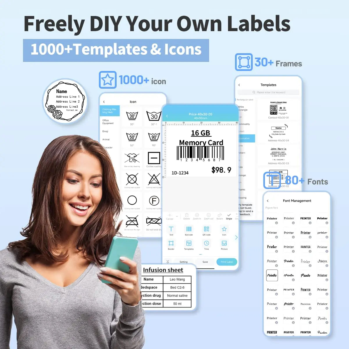 3-Zoll Bluetooth Etikettendrucker M221 für Versand